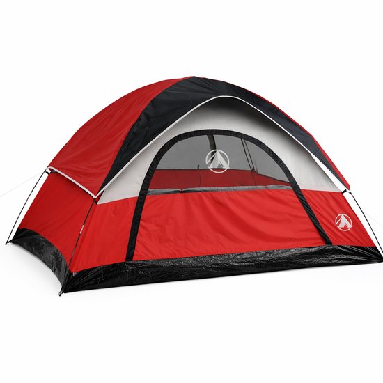 Eurocatch Campingtent 240x210x130 cm - Pop-up Koepeltent, Waterdicht & UV-bestendig, Voor 4 Personen van Merkloos