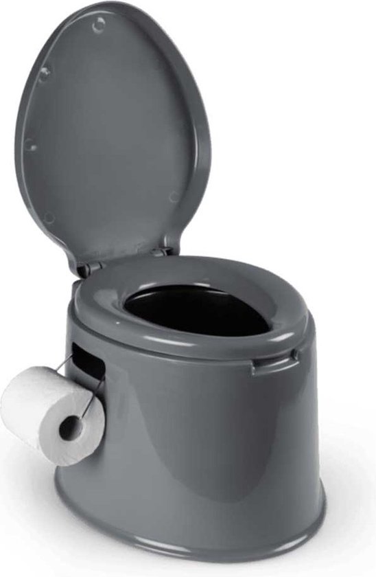 Eurocatch Draagbaar Campingtoilet 5L - Compact Campingtoilet - Lichtgewicht - Uitneembare Emmer - Inclusief Toiletrolhouder
