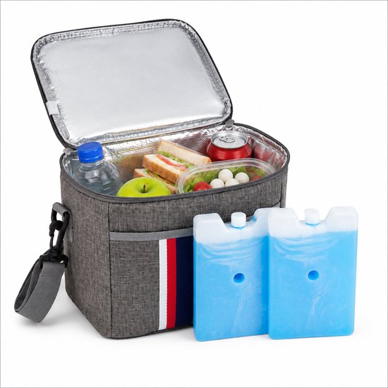 Eurocatch Koeltas 25x18x20 cm - Inclusief 2 Coolpacks - Geïsoleerde Coolbag - 600D Oxford van Eurocatch