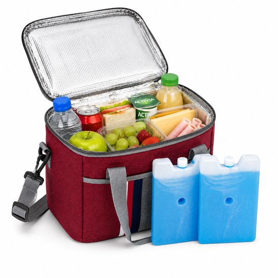 Eurocatch Koeltas 35x26x30 cm - Inclusief 2 Coolpacks - XL Geïsoleerde Coolbag - 600D Oxford