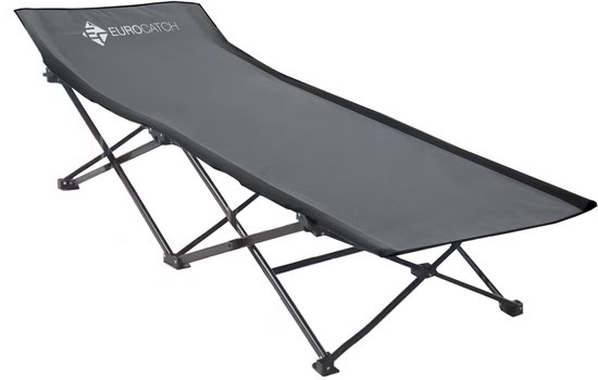 Eurocatch Opvouwbaar Veldbed - Festival bed - Camping bed - Kampeerbed - Grijs van Eurocatch