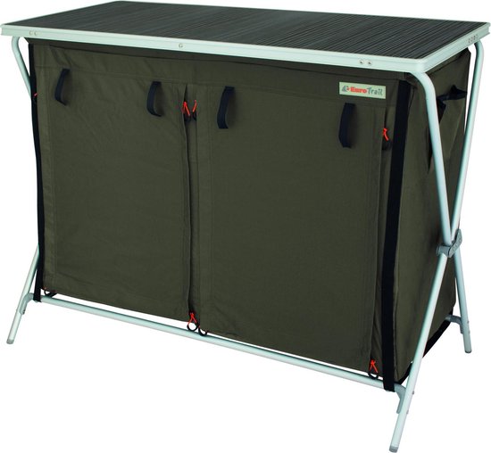 Eurotrail Campingkast Brocas 110 X 52 X 90 Cm Aluminium Antraciet van Eurotrail