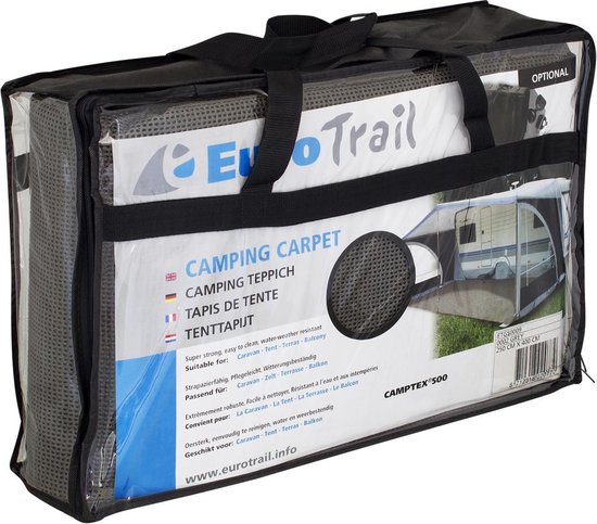 Eurotrail Camptex tenttapijt - 250*500cm - Antraciet van Eurotrail
