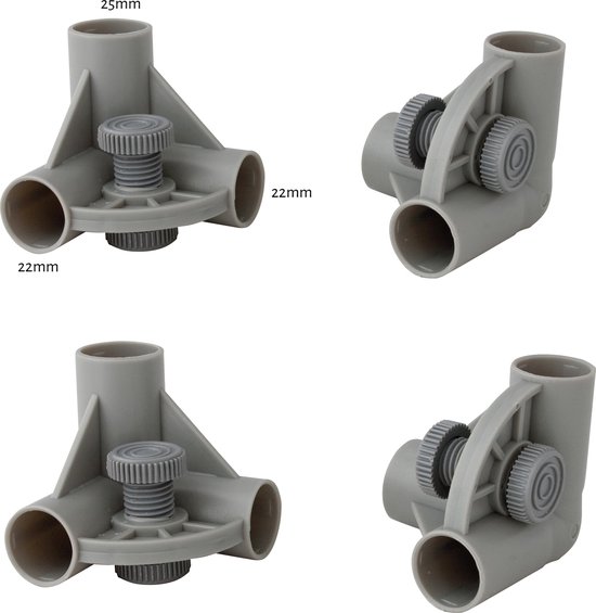 Eurotrail Hoekstukken Steekkast 25/22 mm 4pcs van Eurotrail