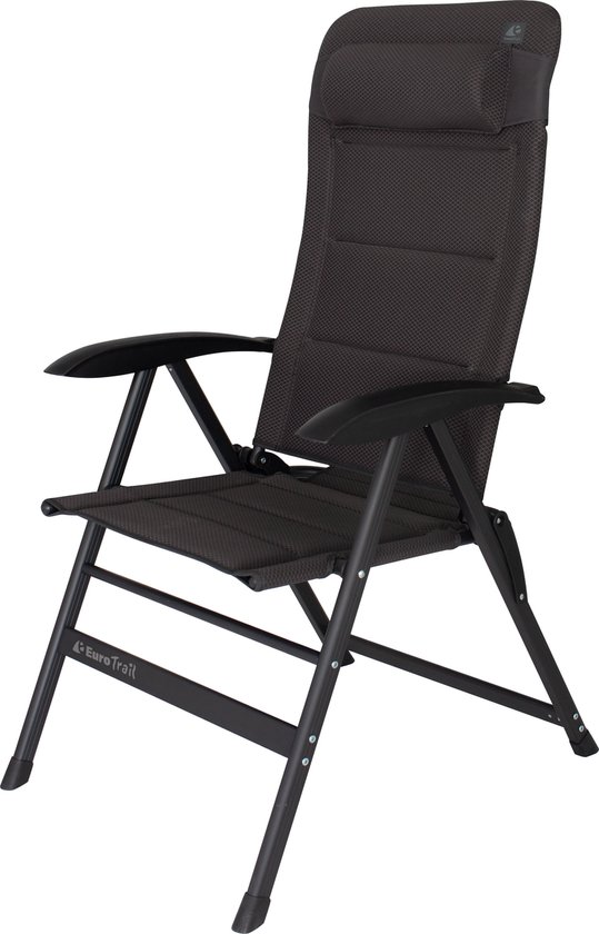 Eurotrail Kendal Comfort - Campingstoel - 6 standen - Charcoal van Merkloos