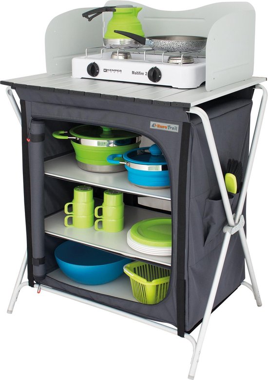 Eurotrail Keukenkast Chur 85 Cm Aluminium/polyester Groen