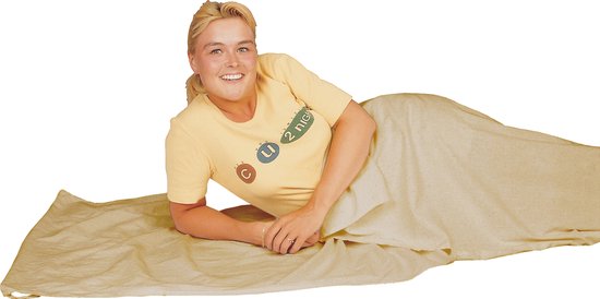 Eurotrail Lakenzak Mummy - Beige/ Brown - 1 persoons van Eurotrail