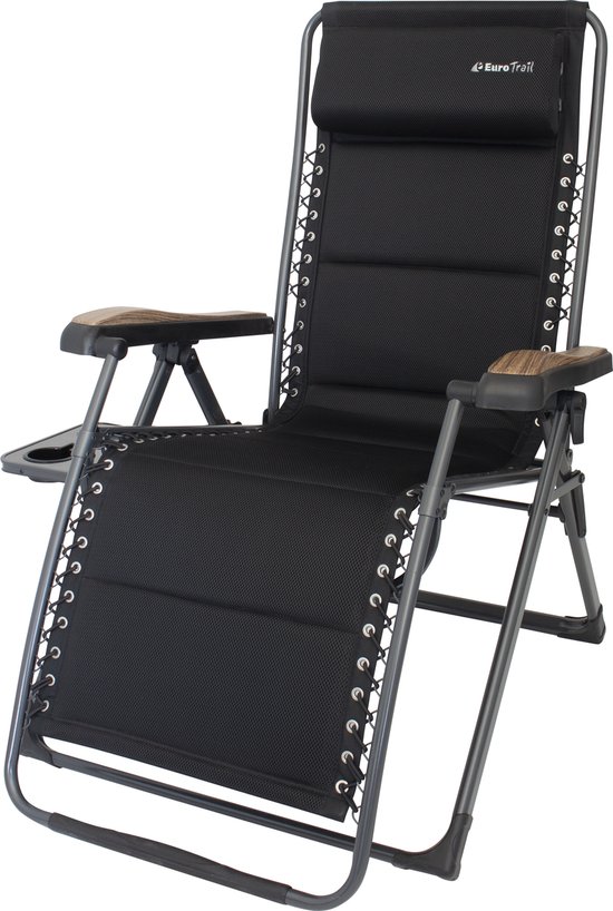 Eurotrail Majestic Relaxstoel - 3D Mesh - Zwart