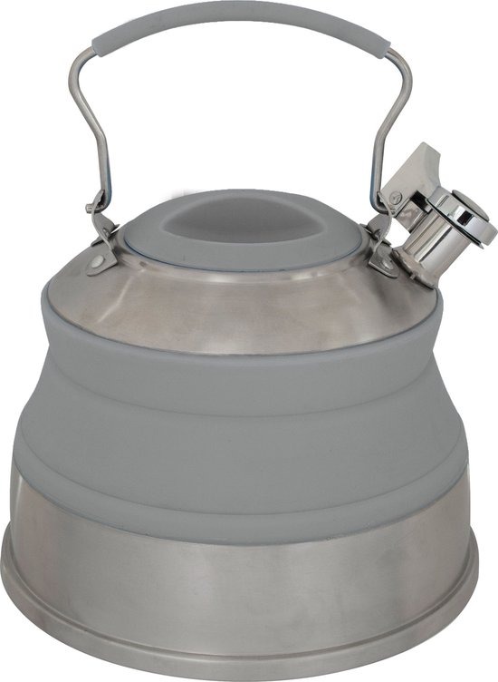 Eurotrail Opvouwbare Waterketel 2L - Camping Fluitketels - Grijs