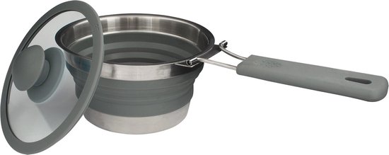 Eurotrail Pan met Deksel + Inklapgrip - Grey van Eurotrail