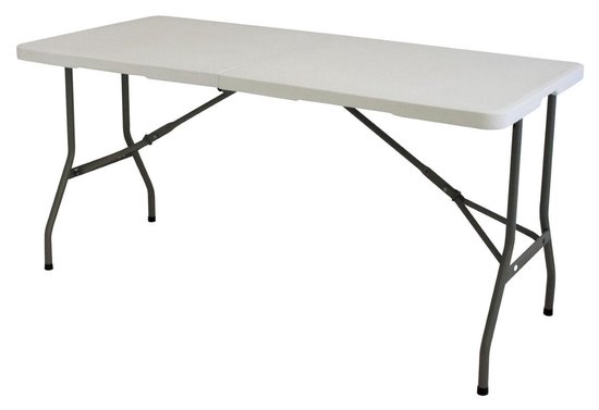 Eurotrail Pavillon M - Campingtafel - 180*75*75cm - Wit/Grijs van Eurotrail