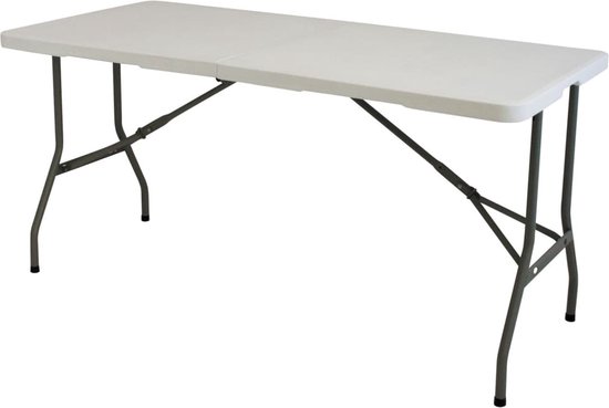 Eurotrail Pavillon S - Campingtafel - 152*71*75cm - Wit/Grijs van Eurotrail