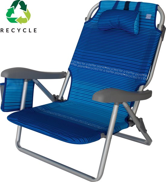 Eurotrail Perez Beach Recycled - Strandstoel - Royal Blue van Eurotrail