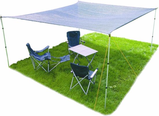 Eurotrail Schaduwdoek - 4x4 meter (excl stokken) van Eurotrail