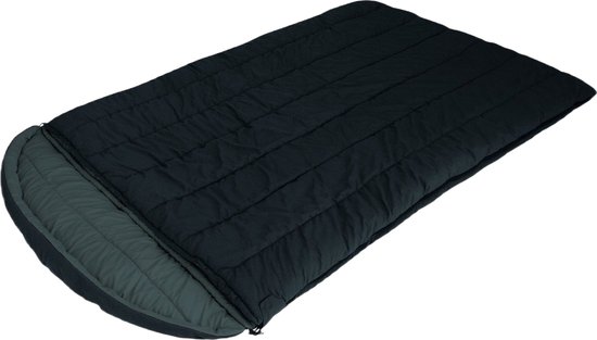 Eurotrail Slaapzak Yucca 2 Persoons - Deken - Zwart/Grijs van Eurotrail