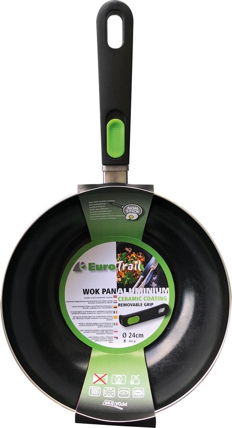 Eurotrail Wokpan Ø 24cm - Zwart van Merkloos