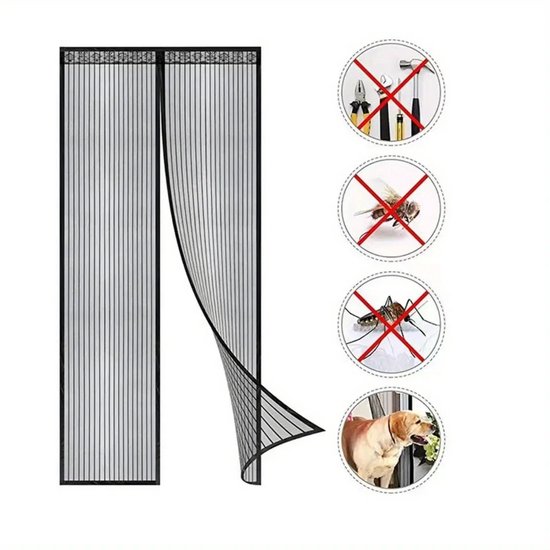 EverDwell Luxe Magnetisch Vliegengordijn Hordeur – 100x230 cm – Zelfsluitend met Magneet – Insectenwerend – Kind- & Huisdiervriendelijk van EverDwell