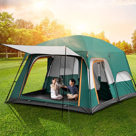 Everyday Elegance Luxe Festival Groepstent – 4 tot 6 Personen - Waterdicht 3000mm - 2 Slaapkamers & Leefruimte