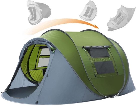 Everyday Elegance Pop-Up tent- Festivaltent - 1 tot 2 Personen - Instant Werptent - groen - Binnen 2 Seconden Opgezet - Zomertent & Strandtent