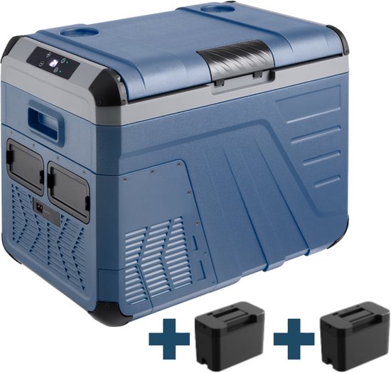Evolar Elektrische Compressor Koelbox - 35L - Inclusief 2 Accu's - 12V en 230 volt - Coolbox - Donker Blauw van Evolar