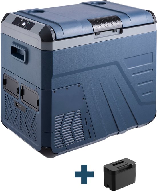 Evolar Elektrische Compressor Koelbox - 45L - Inclusief Accu - 12V en 230 volt - Coolbox - Donker Blauw