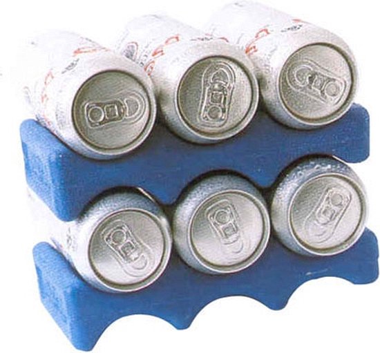 Excellent Houseware Koelelement voor blikjes - 2x stuks - blauw - 600 gram van Excellent Houseware