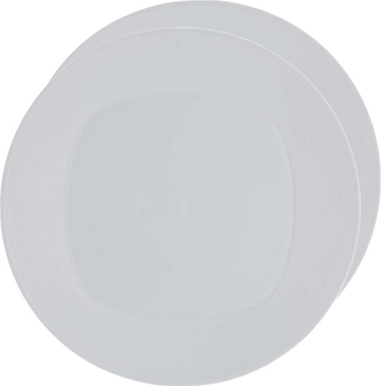 Excellent Houseware Ontbijt/dinerbordjes - 12x stuks - wit - 24 cm van Excellent Houseware