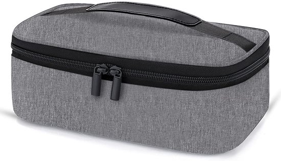 EXCITAT Geïsoleerde lunchtas - Draagbaar - met handvat - voor picknicks, werk, kantoor, school - Grijs van Merkloos