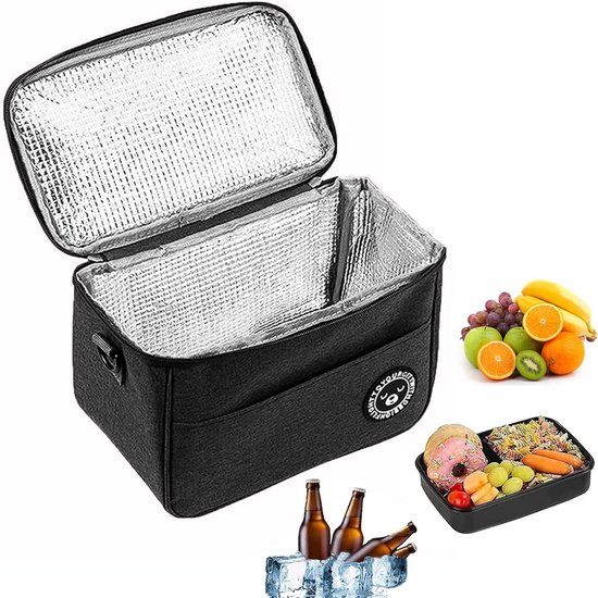 EXCITAT Geïsoleerde tas - Opvouwbaar - Herbruikbaar - Lunchtas - Draagbaar - Geschikt voor maaltijden, lunch, werk, school, kamperen, reizen van EXCITAT