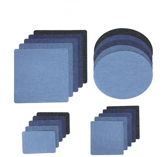 EXCITAT Jeans patches - Reparatieset voor kleding - Geschikt voor voeringen van jeans en kledingreparaties - 20 kussentjes van Merkloos