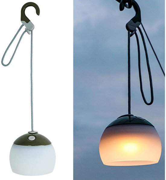 EXCITAT LED-kampeerlamp - Hanglamp op batterijen - Oplaadbaar - 2 kleuren - IPX5 waterdichte kampeerlamp - Oplaadbaar op batterijen en USB - Geschikt voor wandelen, noodgevallen en decoratie