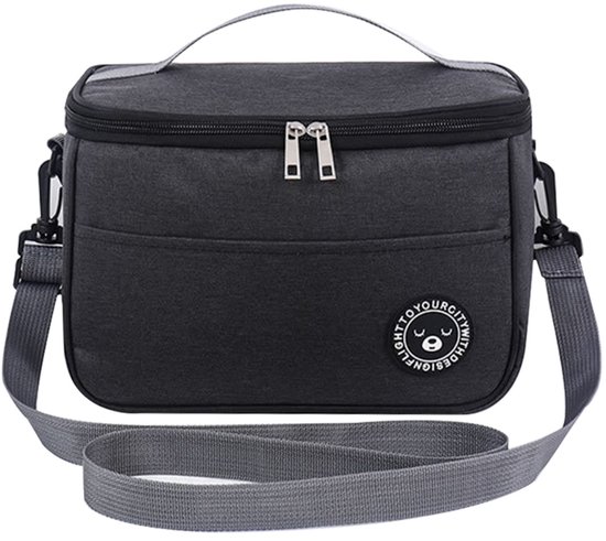 EXCITAT Lunchtas - Bento Bag - Draagbaar - Waterdicht - Geschikt voor reizen en picknicks - Zwart van EXCITAT