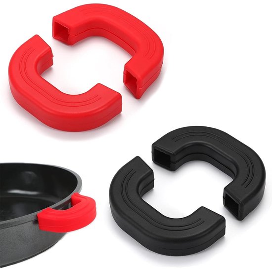 EXCITAT Pannengreep - Pot handvat - Hittebestendig handgrepen - Kookpannengrepen - Voor koekenpannen, ovenschaal, wok, steelpannen - 4 stuks