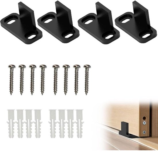 EXCITAT Schuifdeurrails - Kunststof schuifdeurrails - met schroeven en expansiebuizen - Geschikt voor slaapkamers, kasten, keukens, schuren, badkamers van EXCITAT