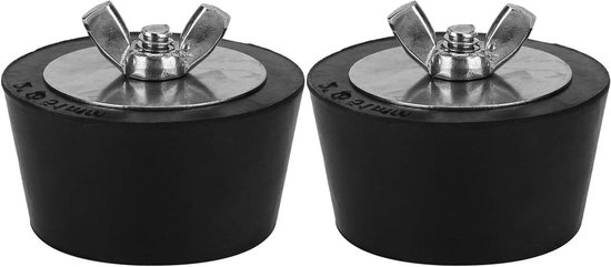 Expansiepluggen - Rubberen stoppen - Zwembad winterklaar - Luchtdichte afsluiting - 51mm 2 stuks - Zwart
