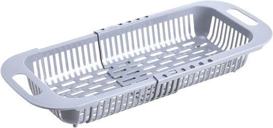 Extendable drain basket, over the sink colander sieve basket, colander fruit and vegetables drain basket, adjustable sieve sink laundry basket