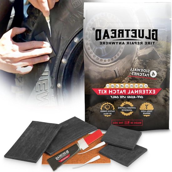 Externe Bandenpatch - Bandenreparatieset Tubeless - Off-road Banden Repareren - Geen Band Demontage - Voor 4 Banden - N.v.t. van Merkloos