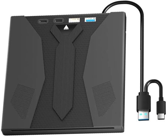 Externe harde schijf met USB 3.0- en Type-C-poorten, compact en lichtgewicht, geschikt voor laptops en tablets. van Merkloos