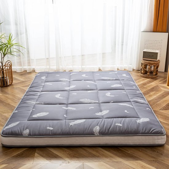 Extra Dikke Futon Vloermatras - Opvouwbaar & Oprolbaar voor Thuis en Camping van Merkloos