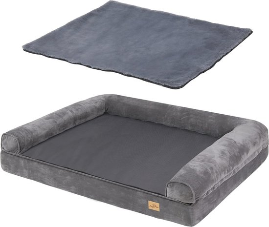 Extra grote orthopedische hondenbank - Traagschuim hondenbed met waterdichte hoes XXL (120 x 90 cm) van Merkloos