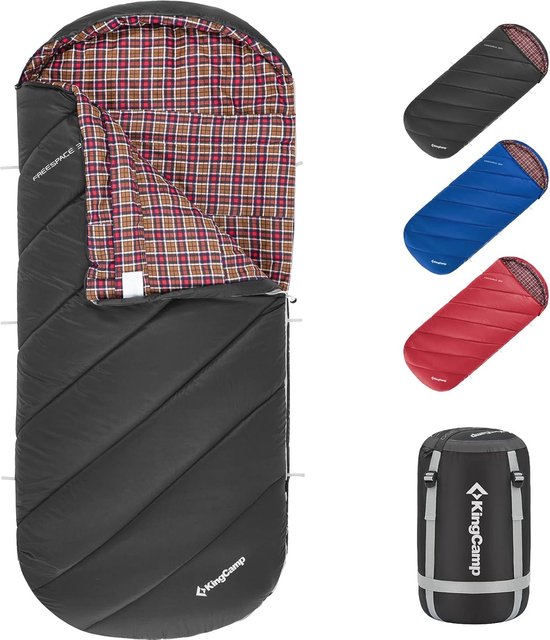 Extra Grote Slaapzak voor Volwassenen - Warm en Comfortabel voor Kamperen en Wandelen - 3-4 Seizoenen van Forceatt