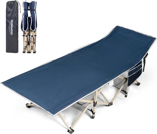 Extra Large Foldable Camping Bed for Adults - 75 x 28 Inches - Heavy Duty Sleeping Cots - Portable Travel Camp Cots - OVERMONT - 2400D Oxford Fabric - 550lbs Load Capacity van $
