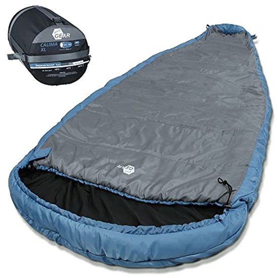 Extreem Brede Campingslaapzak tot -10 °C - 230x110cm met Capuchon van Merkloos