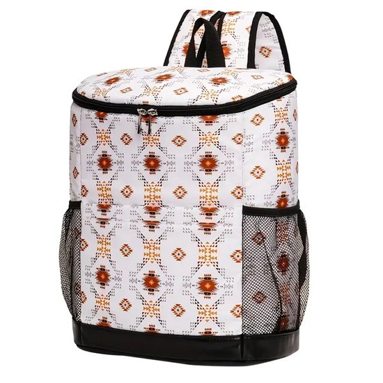 FA-VE Koelrugzak – 26L – Geruite Print – Geïsoleerde Koeltas Rugtas – Picknick, Strand & Camping – Houdt Drankjes & Snacks Koud van Merkloos