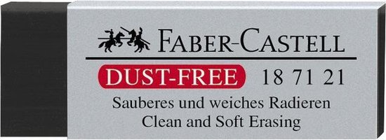 Faber Castell Gum FC dust-free zwart van Fa