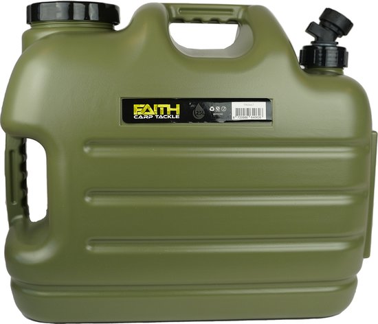 Faith - Jerrycan - 25 Ltr - Watertank - Watercontainer - Watervat - Waterdispenser - Watertap - Met Kraantje - Groen - Noodpakket
