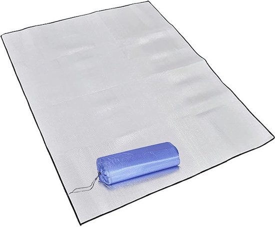 Famanu – Aluminium isolatiemat, opvouwbare slaapmat voor camping, thermomat, 200 x 150 cm, ideaal voor outdoor gebruik