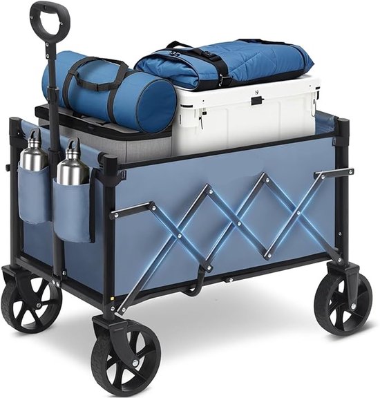 Famanu - Mini opvouwbare bolderkar 70 l, 80 kg draagvermogen, met rem en verstelbare handgreep van Famanu