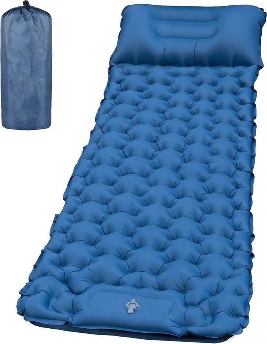 Famanu – Opblaasbare Camping Matras met Ingebouwd Kussen – Lichtgewicht & Compact – Waterdichte TPU Slaapmat – Snel Opblaasbaar – voor Wandelen, Kamperen & Reizennt
