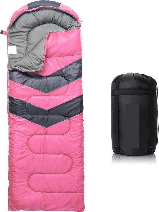 Famanu Slaapzak Volwassenen & Kind/Kinderen met Compressiezak - Ultralichte 3-4 Seizoen Sleeping Bag Outdoor Waterdichte Lichtgewicht Klein Backpack Zomer Winter - Camping Kamperen Travel 1 Persoon van Merkloos